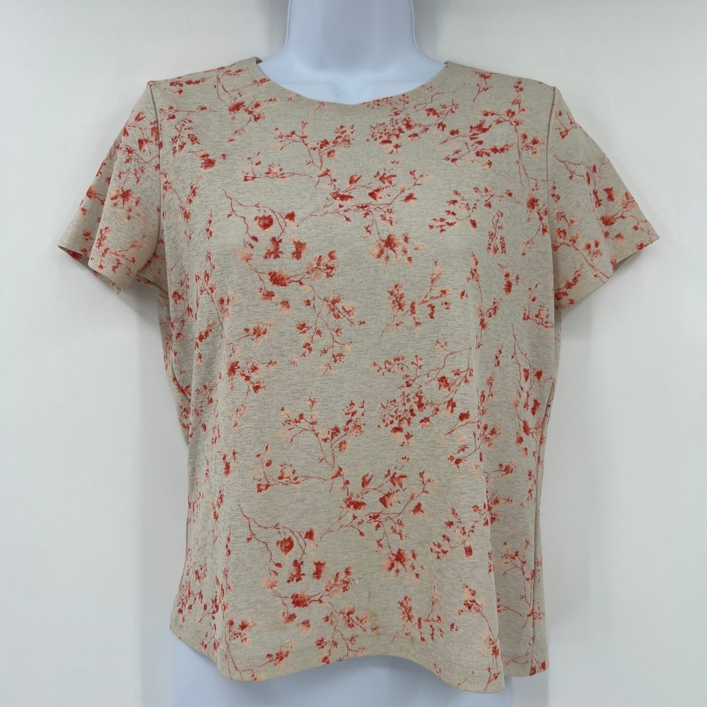 Vintage Josephine Chaus Floral Top Small S Cottagecore Grandmacore Tee